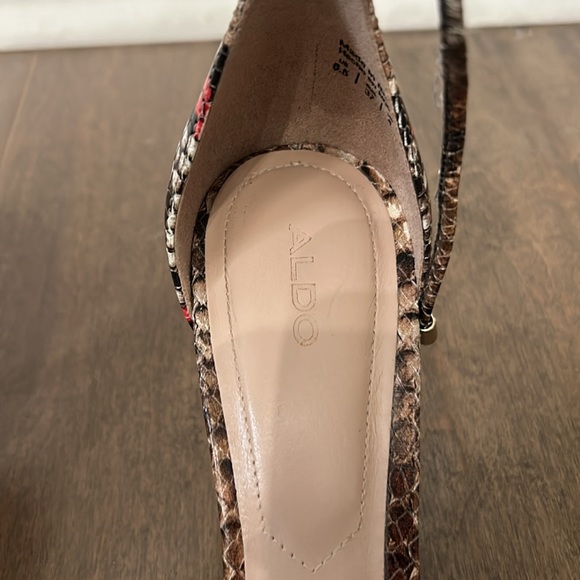 Snake skin open toe mini heel - Picture 3 of 6